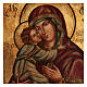 Icône Vierge de Vladimir 65x55 cm style russe peinte vieillie s2