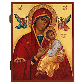 Icône russe peinte Notre-Dame du Perpétuel Secours 21x18 cm