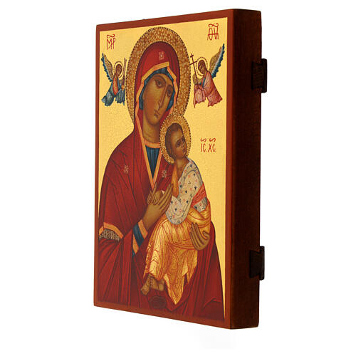 Icona russa dipinta Madonna Perpetuo Soccorso 21x18 cm 3