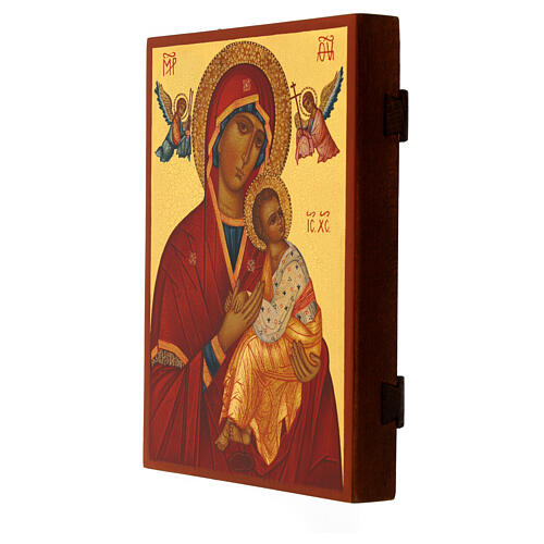 Ícone russo pintado Nossa Senhora do Perpétuo Socorro 21x18 cm 3