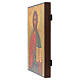 Icona russa antichizzata dipinta Cristo Pantocratore 30x20 cm s4