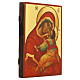 Icona russa Madonna Clemente dipinta antichizzata 30x20 cm s3