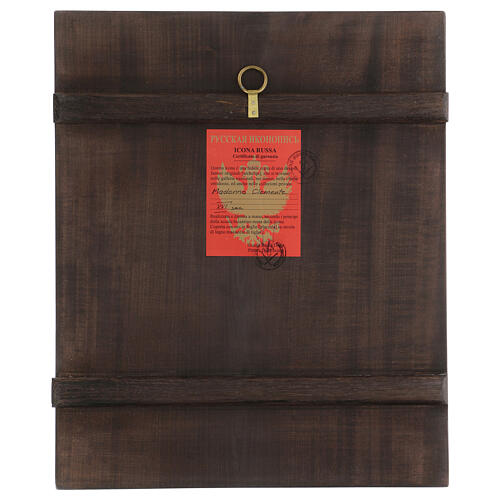 Ikone „Gottesmutter Clemente“ – handgemalt, antikisiert, Russland, 36 × 30 cm 4