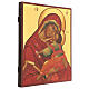 Icona russa antichizzata Madonna Clemente dipinta 36x30 cm s3