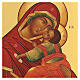 Ícone russo efeito antigo Virgem Clemente pintado efeito antigo 36x30 cm s2