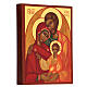 Icona russa Sacra Famiglia dipinta a mano 14x10 cm . s3