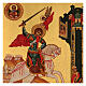 Ícone russo São Jorge pintado à mão 14x10 cm s2