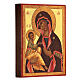 Icona russa Madonna di Gerusalemme dipinta a mano 14x10 cm s3