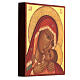 Hand-painted Russian icon of the Mother of God of Korsun, red mantle, 14x10 cm s3