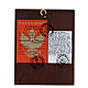 Icona russa Madonna Korsun dipinta manto rosso 14x10 cm s4