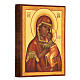 Ícone russo Nossa Senhora de Tolga pintado à mão fundo dourado 14x10 cm s3