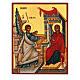 Ícone russo Anunciação pintado à mão 14x10 cm s1