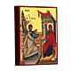 Ícone russo Anunciação pintado à mão 14x10 cm s3