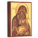 Icône russe Vierge de Jachroma peinte à la main 14x10 cm s3