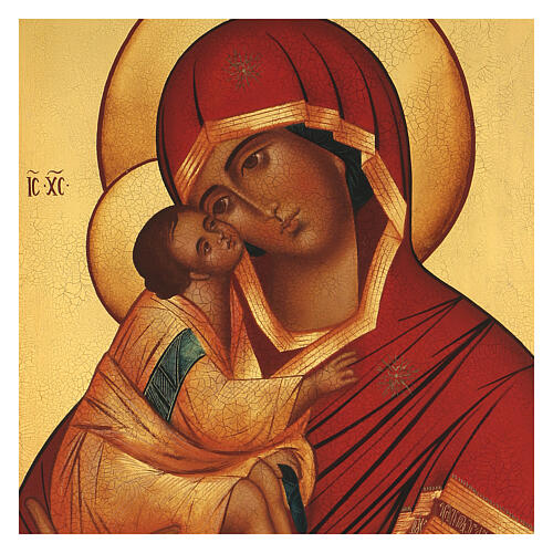 Hand-painted Russian icon of Our Lady of the Don 35x30 cm 2