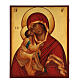 Icona russa Madonna di Don dipinta a mano 30x40 cm s1