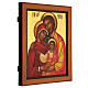 Icona russa Sacra famiglia 30x40 cm dipinta a mano s3