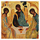 Icona russa Trinità di Rublev 30x40 cm dipinta a mano s2