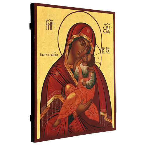 Icona dipinta a mano Madonna Tenerezza 40x50 cm  3