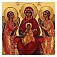 Icône russe 14x10 cm Mère de Dieu sur le trône avec anges s2