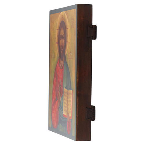 Ícone russo pintado Cristo Pantocrator 18x24 cm 4