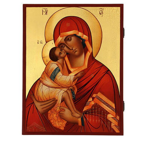Russian painted icon of Our Lady of the Don 8x11 in 1
