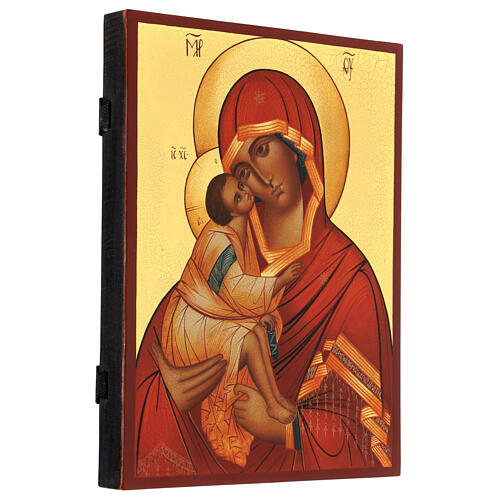 Icono Virgen del Don Rusia pintado 20x30 cm 3