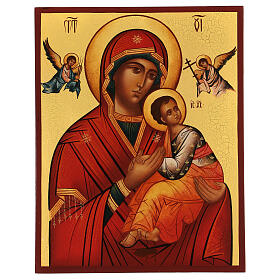 Icône Notre-Dame du Perpétuel Secours Russie peinte 20x30 cm