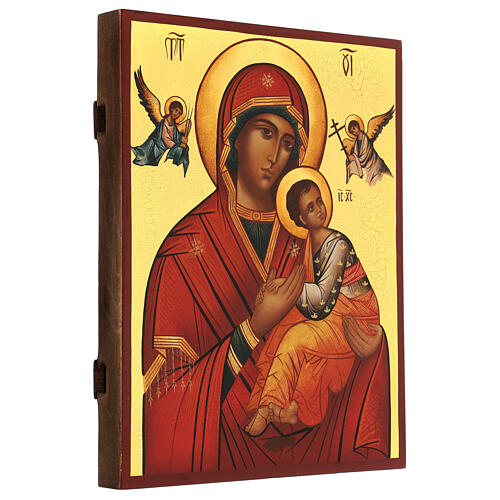 Painted icon of Our Lady of Perpetual Help Russia 20x30 cm 3