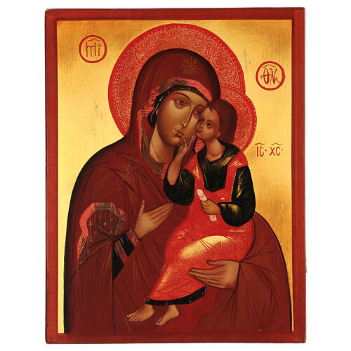 Icona Madonna Clemente di Belozersk Russia dipinta 20x30 cm 1