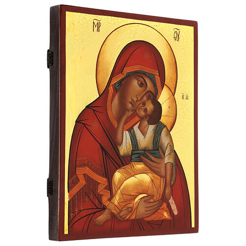 Russian painted icon of the Thetokos of Yachroma 8.5x11 in 3