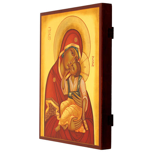 Icono Virgen de Jachroma Rusia pintado 20x30 cm 3