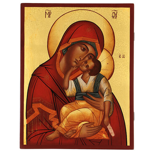 Icône Vierge de Iachroma Russie peinte 20x30 cm 1