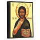 Icona Cristo Pantocratore russa dipinta a mano 14x10cm s3