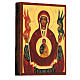 Ícone russo Nossa Senhora do Sinal com querubim e serafim 14x10 cm s3