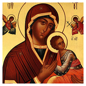 Painted Russian icon of the Mother of God of the Passion 14x12 in
