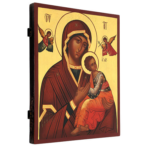 Icona dipinta Madonna della Passione Russia 40x30cm 3