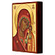 Painted Russian icon of the Mother-of-God of Kazan 5.5x5.5 in s3