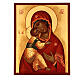 Madonna di Vladimir Icona russa XV sec 10x14 cm s1