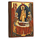 Icona russa dipinta Dormizione Santissima Maria 14x10cm s2