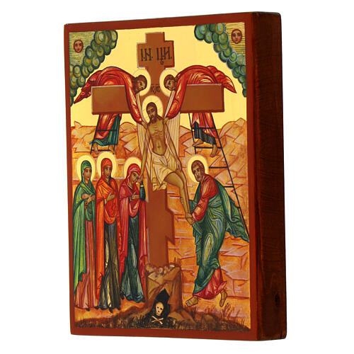 Hand-painted Russian icon of the Deposition of the Cross 5.5x4 in 2