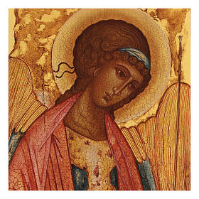 Russian painted icon St. Michael by Rublev 14x10cm
