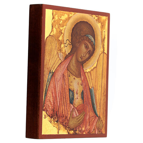 Russian painted icon St. Michael by Rublev 14x10cm 3