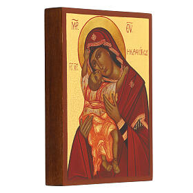 Icona Russia dipinta Madonna Kardiotissa 14x10cm