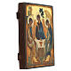 Trinity of the Old Testament, hand-painted Russian icon, 8x7 in s3