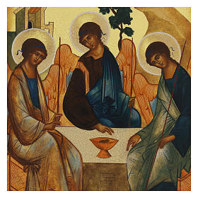 Trinity Old Testament painted Russian icon 18x24 cm