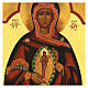 Icona russa Madonna con il Bambino nel grembo 14x10 cm s2