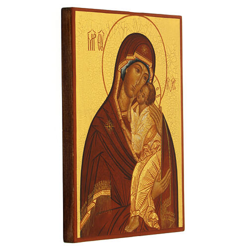 Icona Madonna di Yaroslav russa 18x14 cm 3
