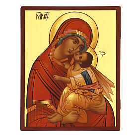 Russische Ikone, Gottesmutter der Zärtlichkeit, 21x18 cm