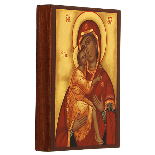 Icona russa Madonna di Belozersk 14x11 cm 3